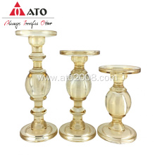 New arrival Glass candle holder set.